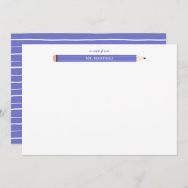 Schreibtisch für Lehrer der Schule zur Veranschaul Mitteilungskarte