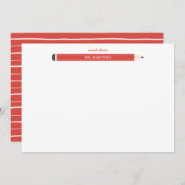 Schreibtisch für Lehrer der Schule zur Veranschaul Mitteilungskarte