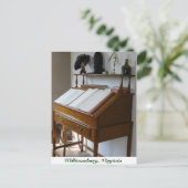 Schreibtisch im Colonial Williamsburg Postkarte (Stehend Vorderseite)