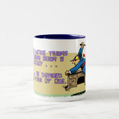 Schreibtisch-Jockey-Kaffee-Tasse Zweifarbige Tasse (Mittel)