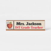 Schreibtisch LehrerInnen Name und Klasse hinzufüge Schreibtischnamensplakette (Vorderseite )