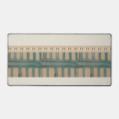 Schreibtisch Mat Beige & Green Zaun Schreibtischunterlage (Vorderseite)