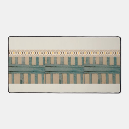 Schreibtisch Mat Beige & Green Zaun Schreibtischunterlage (Vorderseite)