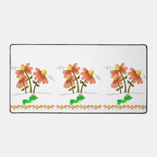 Schreibtisch Mat Frog Leaping Pilz Natur Schreibtischunterlage (Vorderseite)