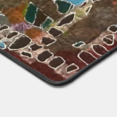 Schreibtisch Mat in Brauntönen, Blues und Grüntöne Schreibtischunterlage (Ecke)