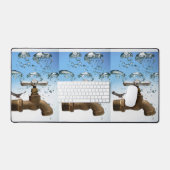 Schreibtisch Mat Plumber Water Faucet Schreibtischunterlage (Tastatur & Maus)