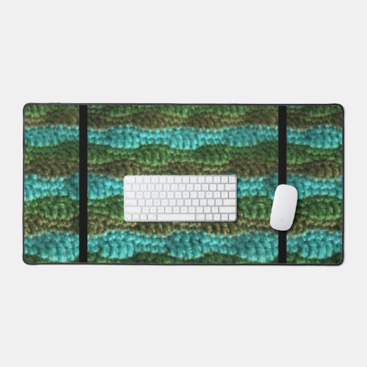 Schreibtisch Mat - Wellenmuster für Häkchen Schreibtischunterlage (Tastatur & Maus)