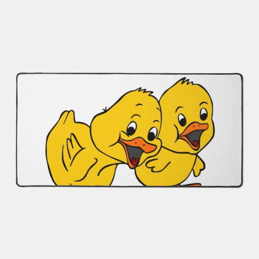 Schreibtisch matt Ein Paar gelbe Chicks Schreibtischunterlage (Vorderseite)