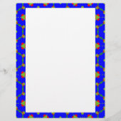 Schreibtisch mit blauem August (Vorderseite)