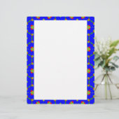 Schreibtisch mit blauem August (Stehend Vorderseite)