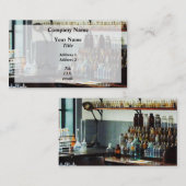 Schreibtisch mit Chemikalienflaschen Visitenkarte (Vorne/Hinten)