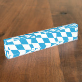 Schreibtisch mit der Flagge Bayerns, Deutschland Namensplakette (Seite)