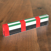 Schreibtisch mit der Flagge der VAE Namensplakette (Seite)