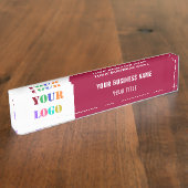 Schreibtisch mit Firmennamen Vorlage für Ihre Farb Namensplakette (Seite)