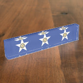 Schreibtisch mit Flag Houston, USA Namensplakette (Seite)