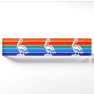 Schreibtisch mit Flagge von St. Petersburg Namensplakette