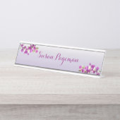 Schreibtisch mit Namensschild Lila Plum Lav.Orchid (Vorderseite )