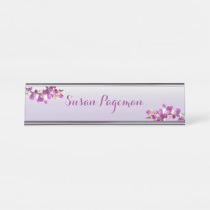 Schreibtisch mit Namensschild Lila Plum Lav.Orchid