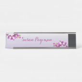 Schreibtisch mit Namensschild Lila Plum Lav.Orchid (Vorderseite )