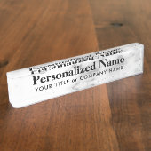 Schreibtisch mit Schreibtisch aus personalisiertem Namensplakette (Seite)