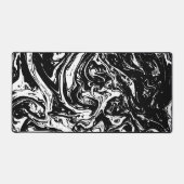 Schreibtisch mit schwarzem und weißem Marmor Schreibtischunterlage (Vorderseite)