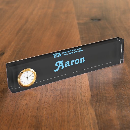 Schreibtisch Name Plate Aaron Namensplakette (Seite)