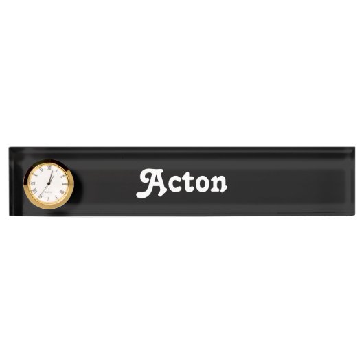 Schreibtisch Name Plate Acton Namensplakette (Vorderseite)