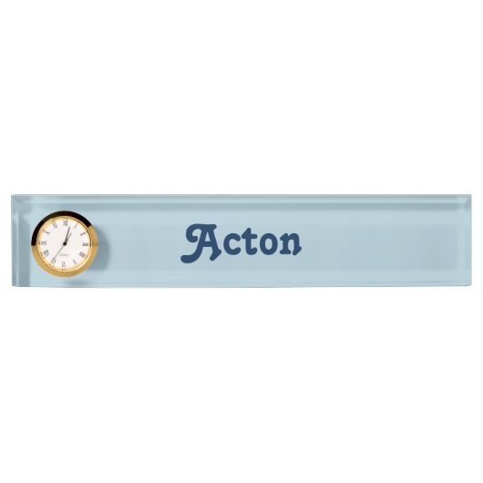 Schreibtisch Name Plate Acton Namensplakette (Vorderseite)