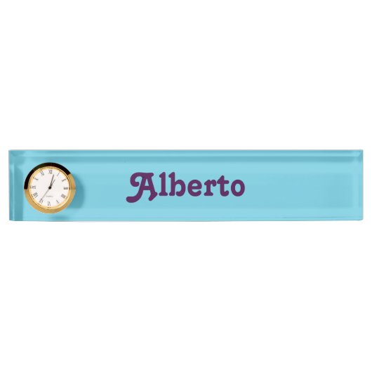 Schreibtisch Name Plate Alberto Namensplakette (Vorderseite)
