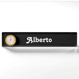 Schreibtisch Name Plate Alberto Namensplakette