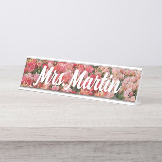 Schreibtisch Name Plate, Standard (2" x 8"), Silbe Schreibtischnamensplakette (Vorderseite )