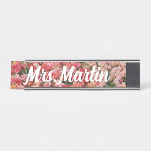 Schreibtisch Name Plate, Standard (2" x 8"), Silbe Schreibtischnamensplakette (Vorderseite )