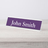 Schreibtisch Name Plate, Standard (2" x 8"), Silbe Schreibtischnamensplakette (Vorderseite )