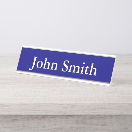 Schreibtisch Name Plate, Standard (2" x 8"), Silbe Schreibtischnamensplakette (Vorderseite )