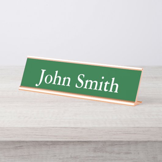 Schreibtisch Name Plate, Standard (2" x 8"), Silbe Schreibtischnamensplakette (Vorderseite )