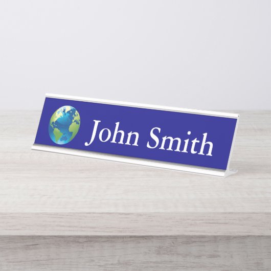 Schreibtisch Name Plate, Standard (2" x 8"), Silbe Schreibtischnamensplakette (Vorderseite )