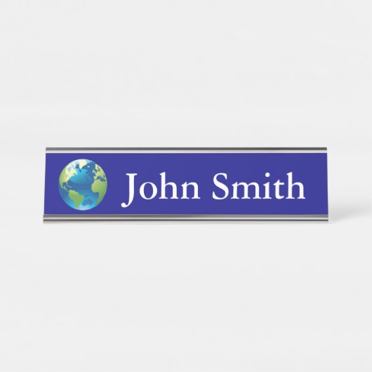 Schreibtisch Name Plate, Standard (2" x 8"), Silbe Schreibtischnamensplakette (Vorderseite )