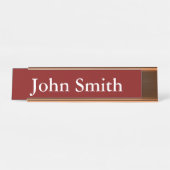 Schreibtisch Name Plate, Standard (2" x 8"), Silbe Schreibtischnamensplakette (Vorderseite )