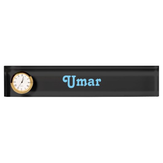 Schreibtisch Name Plate Umar Namensplakette (Vorderseite)