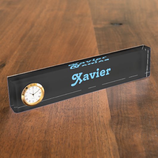 Schreibtisch Name Plate Xavier Namensplakette (Seite)