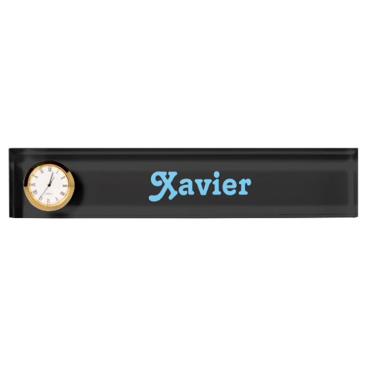 Schreibtisch Name Plate Xavier Namensplakette (Vorderseite)