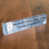 Schreibtisch-Namensschild für Zahnärzte Namensplakette (Seite)