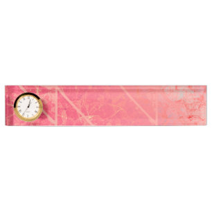 Schreibtisch Namensschild Pinke Marmortextur Namensplakette