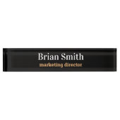 Schreibtisch Namensschild rustikal, eigener Schrei Namensplakette (Vorderseite)