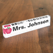 Schreibtisch-Nummernschild für Lehrer Namensplakette (Seite)