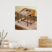 Schreibtisch, Nussbaum mit Arabesken Poster (Küche)