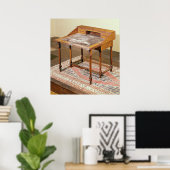 Schreibtisch, Nussbaum mit Arabesken Poster (Heimbüro)