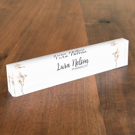 Schreibtisch Plaque - Personalisierte Acrylnamenpl Namensplakette (Seite)