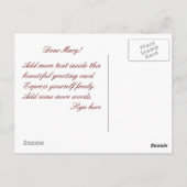 Schreibtisch, Quill und Papier individuell anpassb Postkarte (Rückseite)