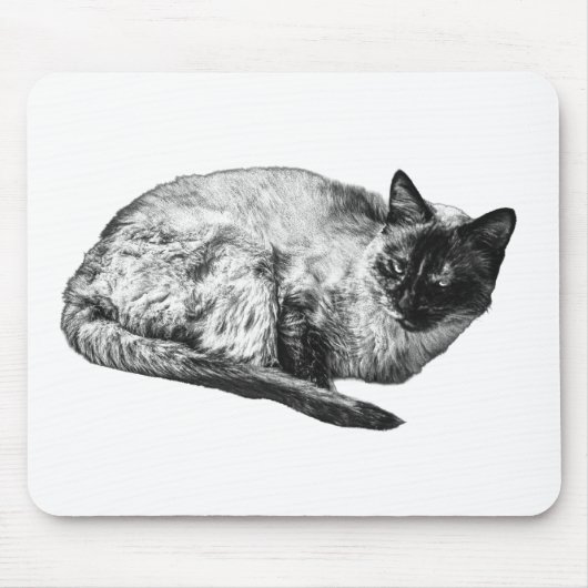 Schreibtisch ruhig, feliner Schatten Mousepad (Vorne)